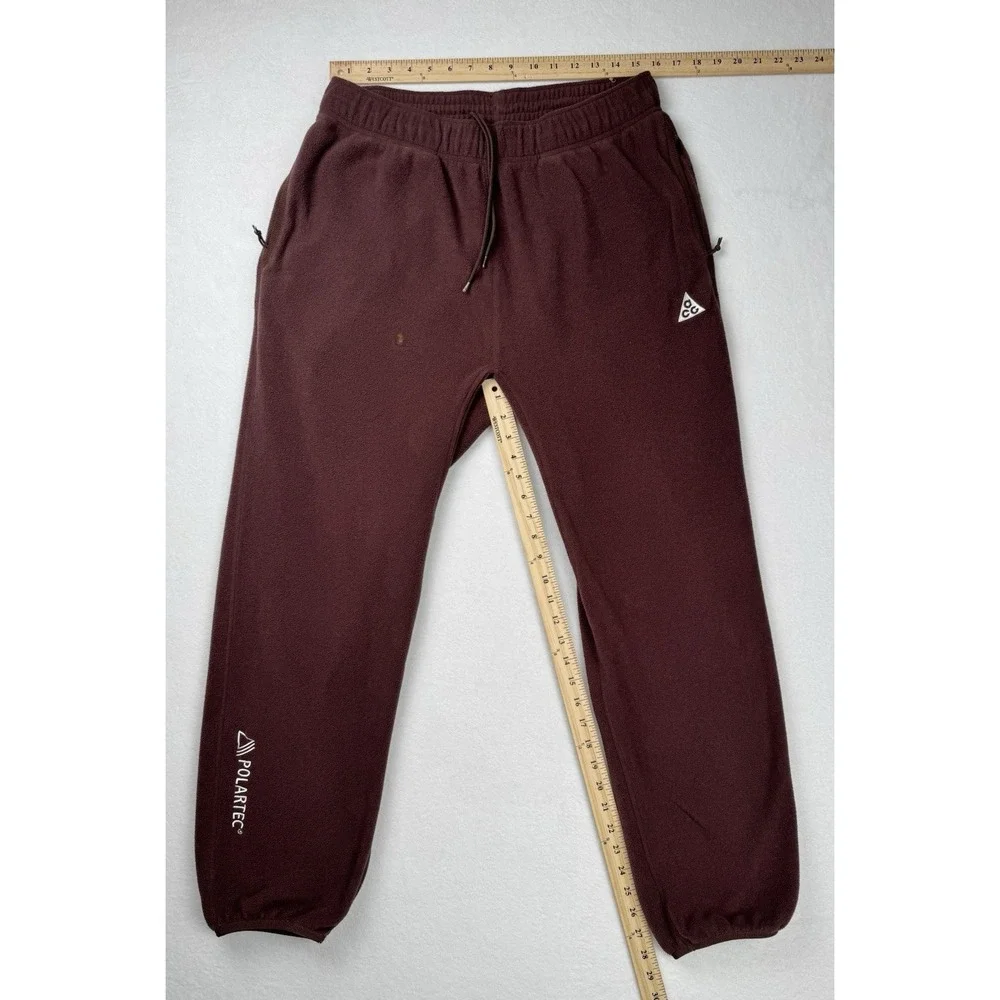 Nike ACG Polartec Fleece Pants CV0658-227 Men's Large Dark Wine Burgundy